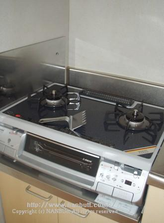 二口コンロ付き